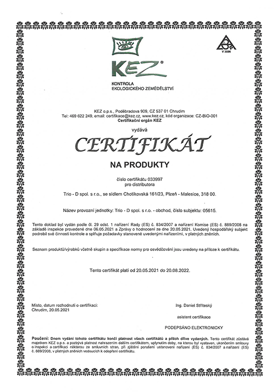 Certifikát GMP